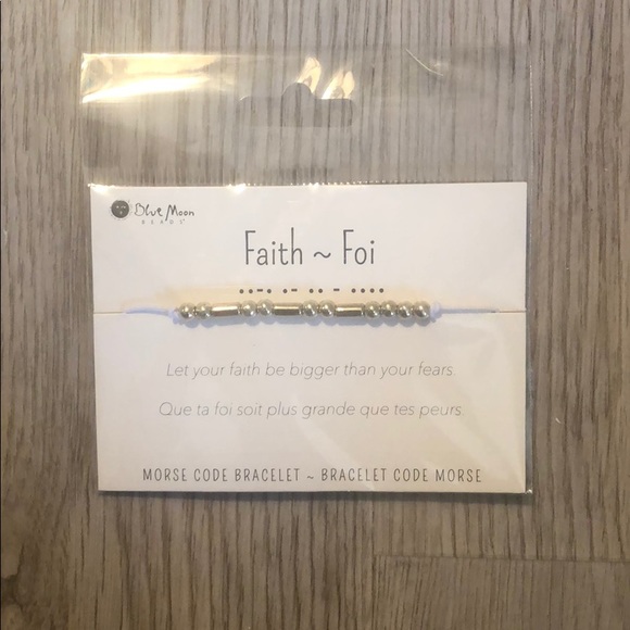 Blue Moon Beads Morse Code Bracelet - Faith - Picture 1 of 2